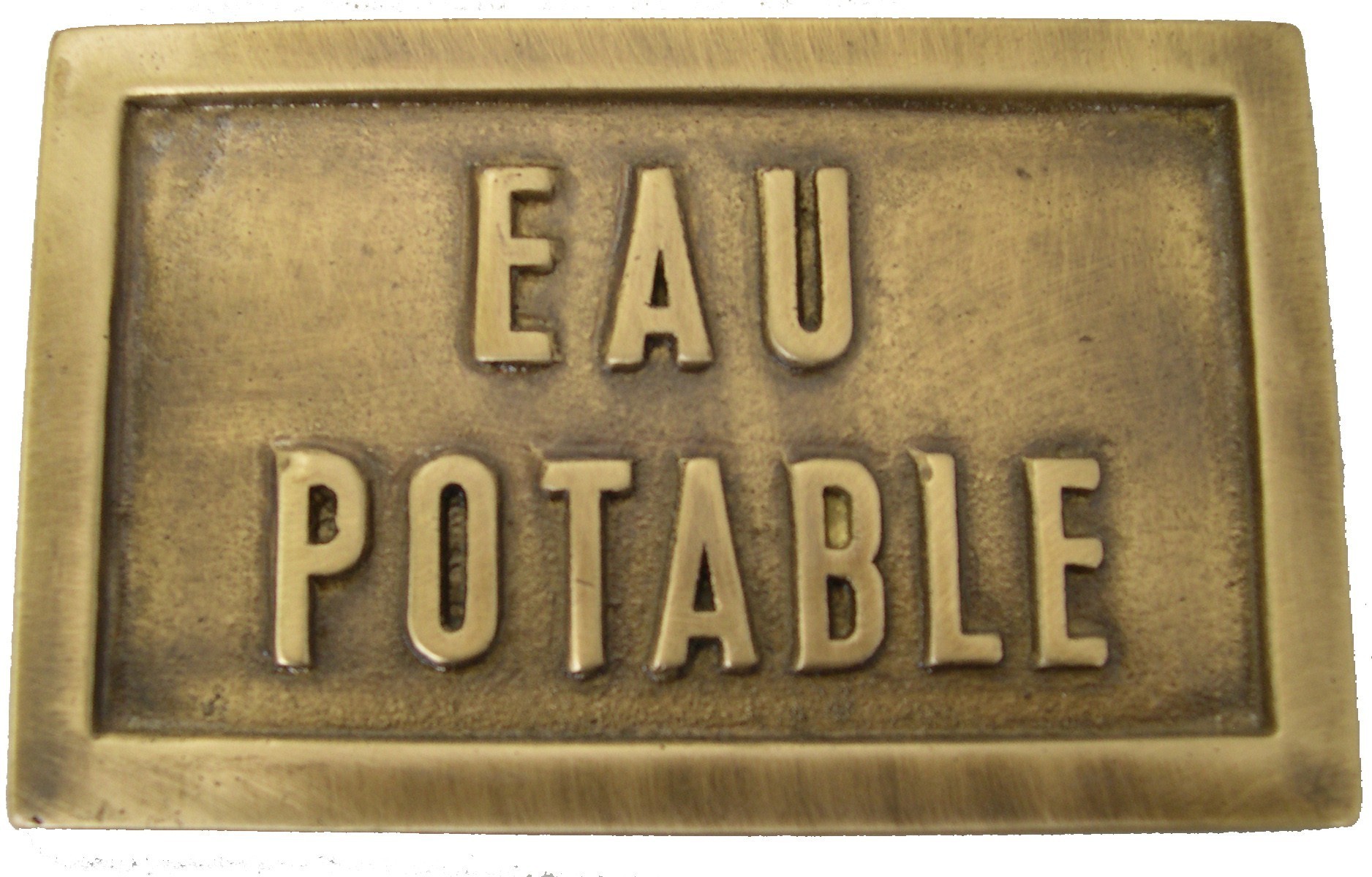 PLAQUE LAITON EAU POTABLE