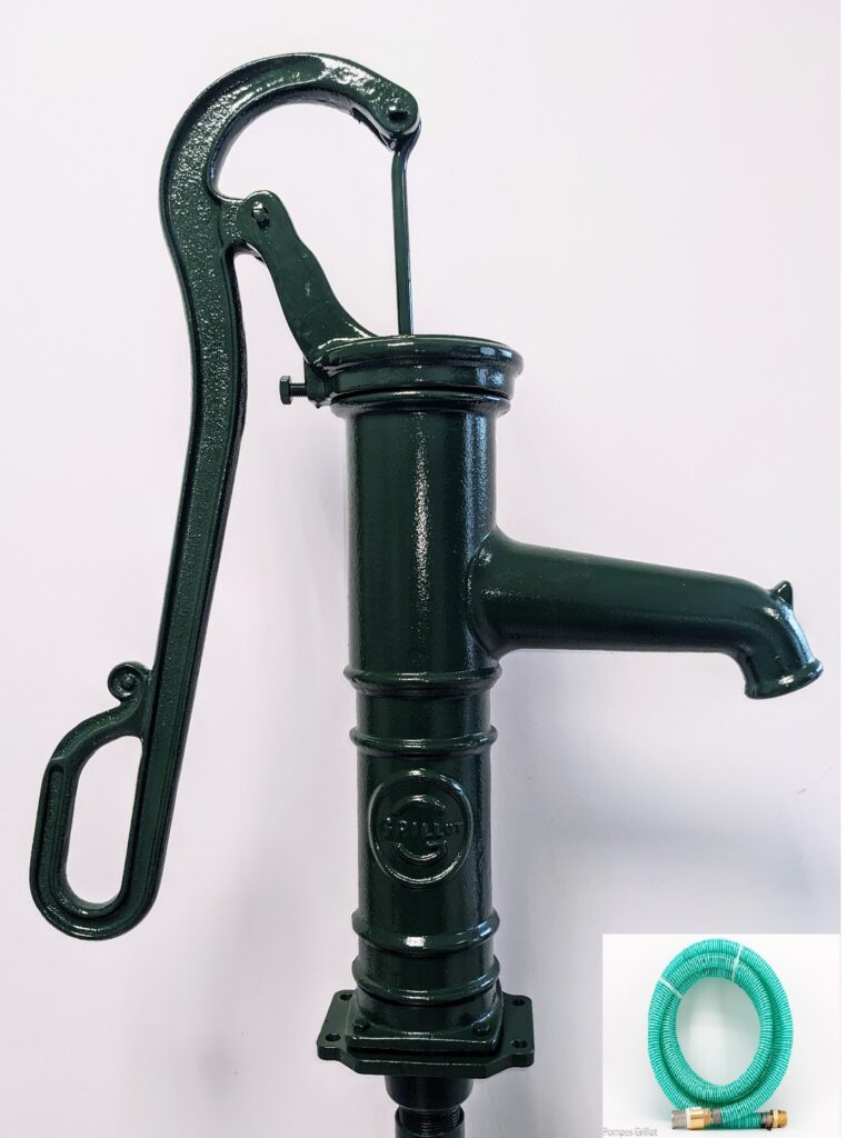 Pompe Grillot Provencale (Rétro) et kit d'aspiration de 7mètres